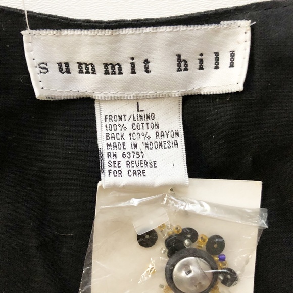 VTG Summit Hill Sequenced Beaded Vest Gold Silver Black Neutral Colors NWT Sz L - Picture 4 of 8